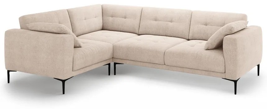 Светлокафяв ъглов диван (ляв ъгъл/L форма) Bemy – Micadoni