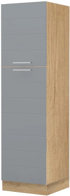 Висок подов шкаф Hudson K21-60-2KF-Fusiko dark - White
