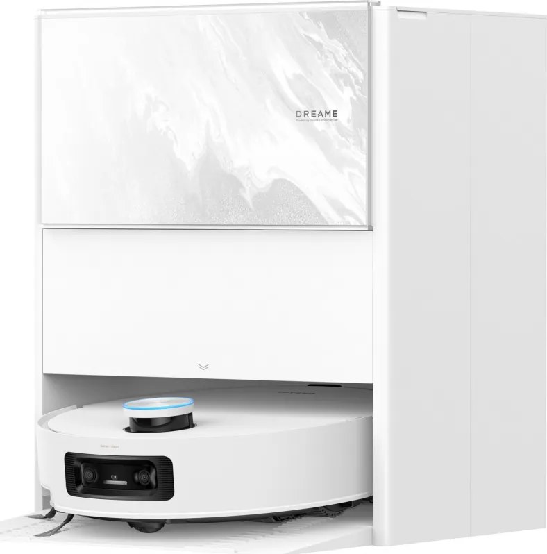 Прахосмукачка робот Dreame Aqua 10 Ultra Track RLR81CE-WH, 25000 Pa, 200 мин, 3.5/4 л, Сухо/мокро, AI камери, VersaLift DToF, Автоматично почистване на моп при 100°C, Бял