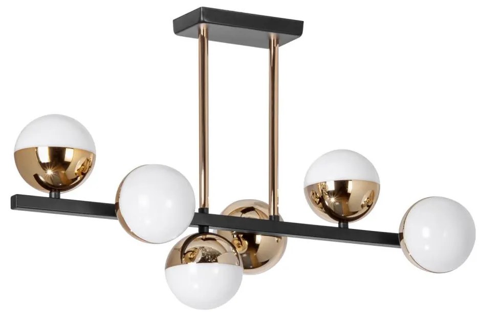 LED полилей на тръба 6xLED/7W/230V златисто/черно