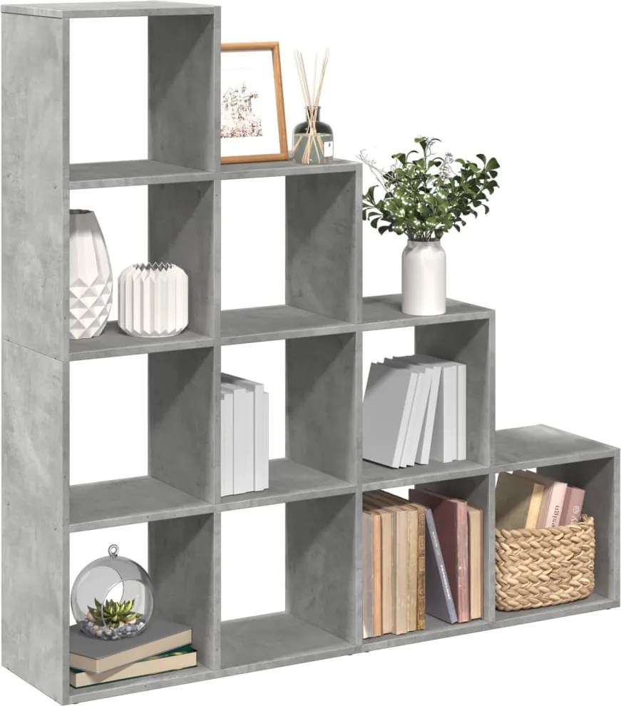 857970 vidaXL Разделител за стая / библиотека 4 нива 131,5x29x131,5 см