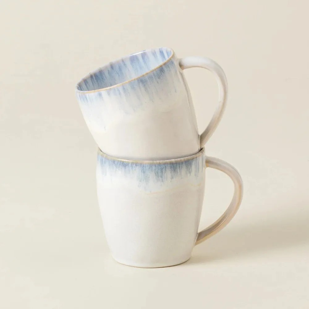 Керамична чаша в светлосиньо-бяло 440 ml Brisa - Costa Nova