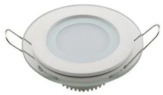 Стъклен LED панел, кръг, 12W, AC220V или DC12V