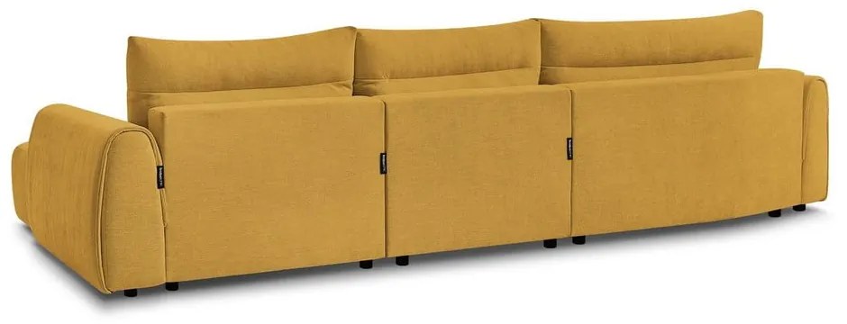 Ъглов диван в цвят жълта охра Aden – Bobochic Paris