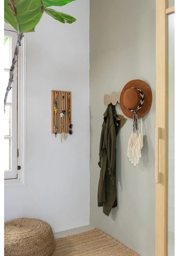 Бежова метална стенна закачалка 58 cm Tumulo – Spinder Design