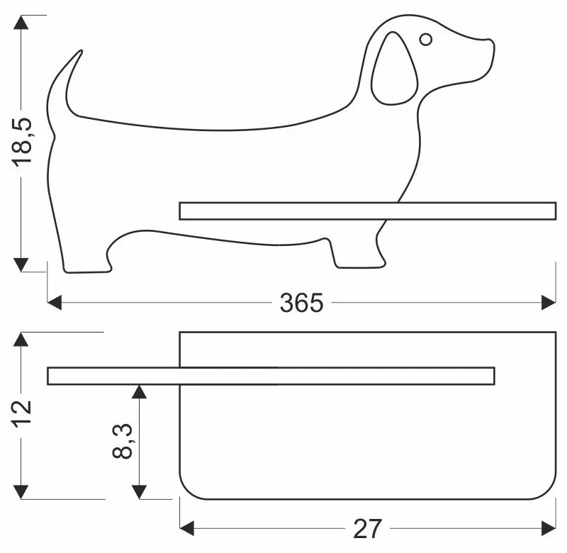 Розово детско осветително тяло Dog - Candellux Lighting