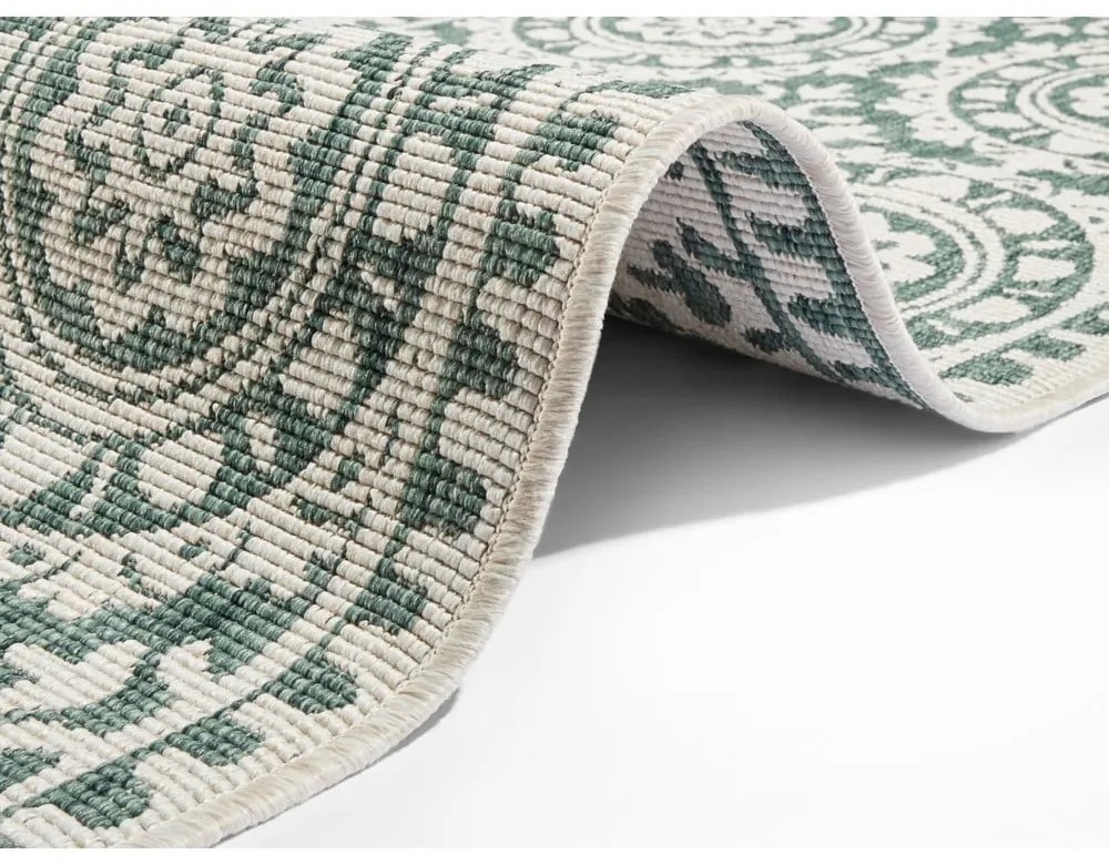 Зелен и кремав килим на открито , 80 x 250 cm Jardin - NORTHRUGS