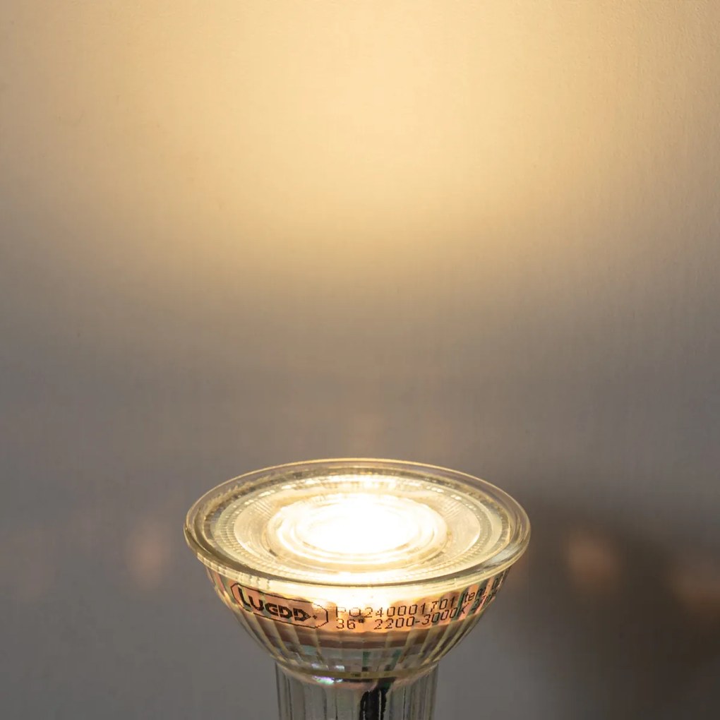 Комплект от 5 GU10 50мм димируеми LED крушки - Регулируема цветна температура 2200-3000K, 4.9W 400 lm
