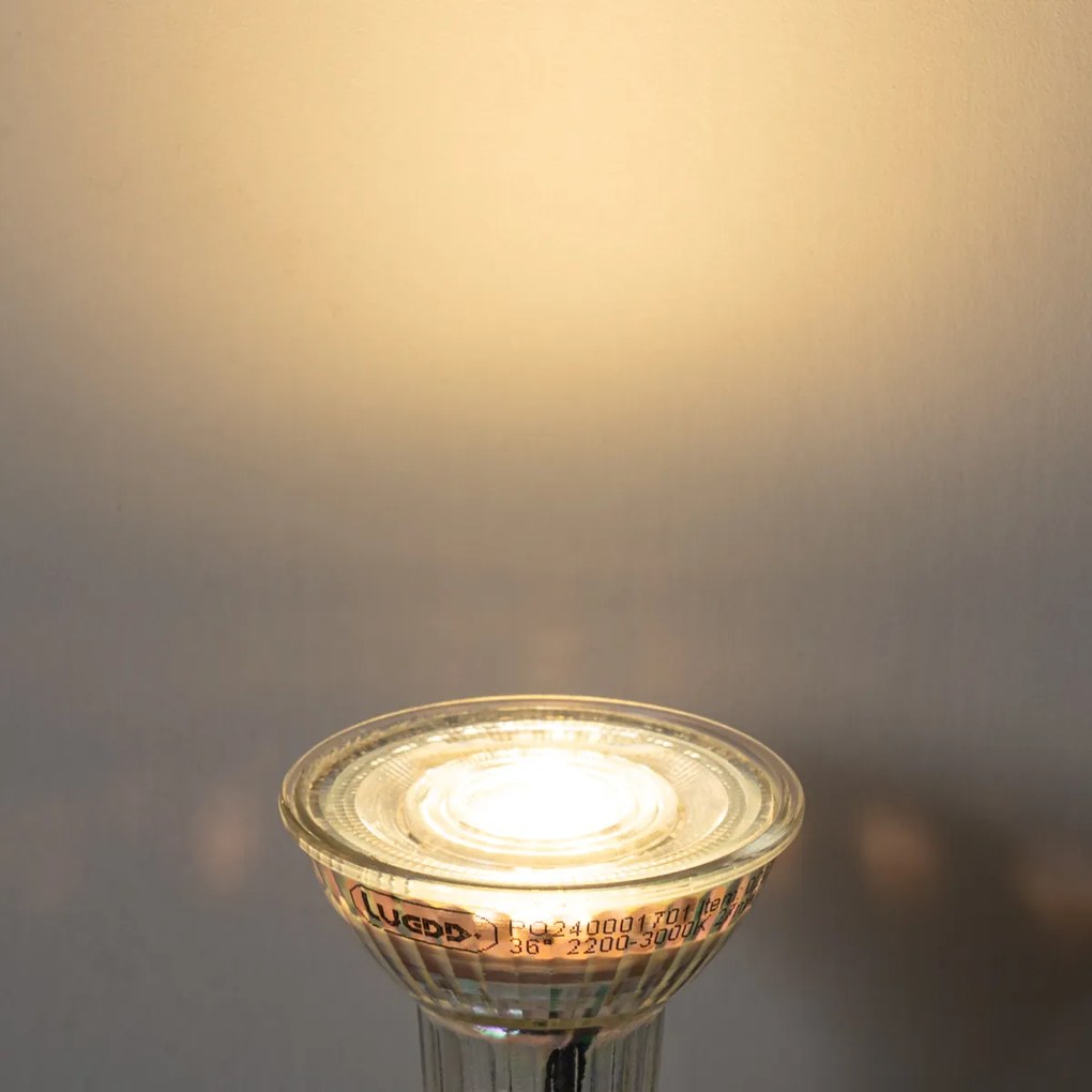 Комплект от 5 GU10 50mm димируеми LED крушки в Келвин прозрачни 4.9W 400 lm 2200-3000K