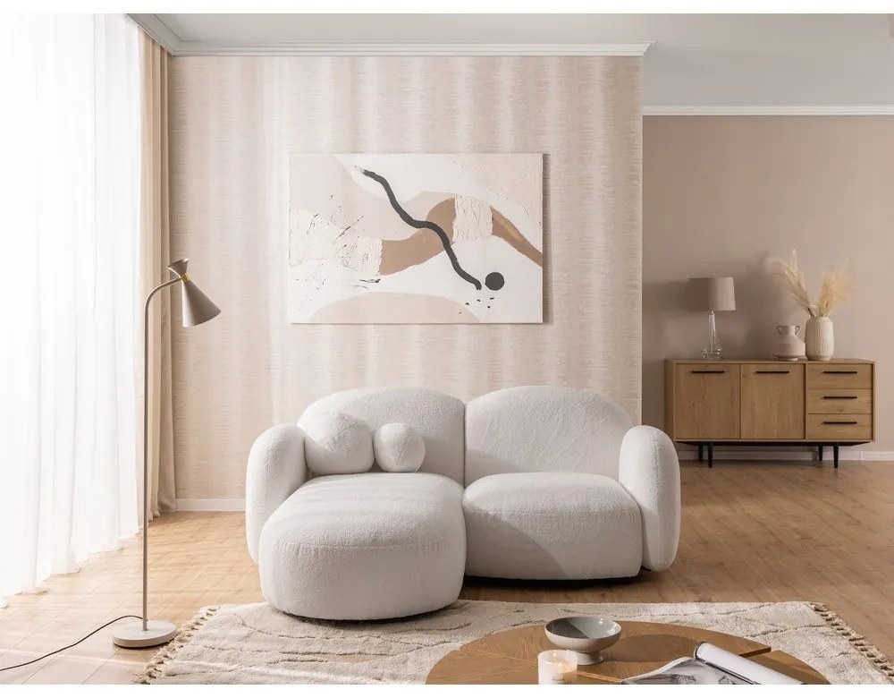 Кремав ъглов диван от букле (ляв ъгъл) Orbit – Ropez