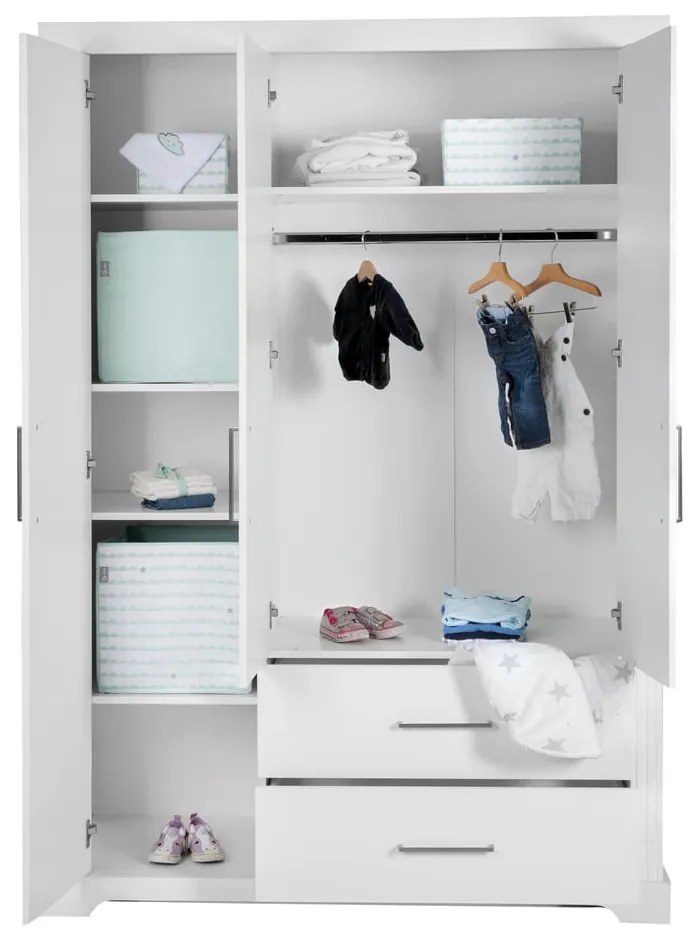 Бял детски гардероб 139x199 cm Maxi - Roba