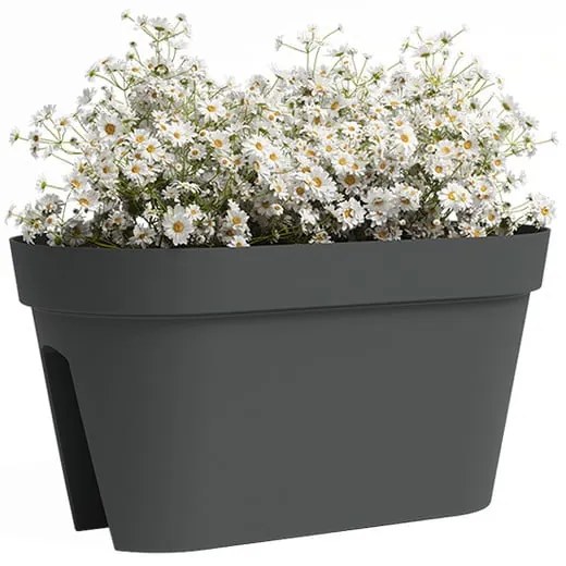 Сандък за цветя за парапети от рециклирана пластмаса 60 cm Capri – Artevasi