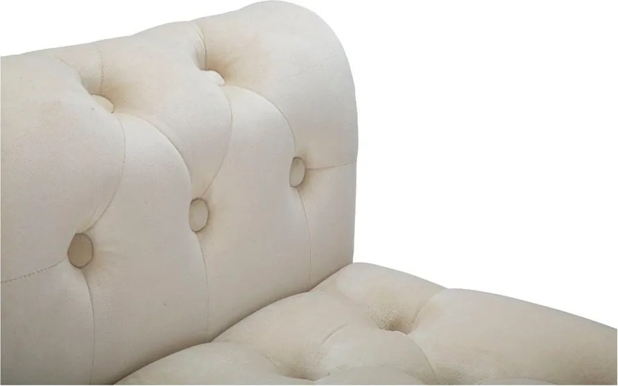 Кремава кадифена пейка Paris – Mauro Ferretti