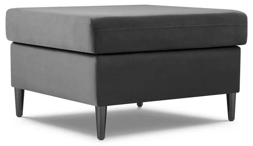 Светлосива кадифена табуретка Kyoto – Cosmopolitan Design