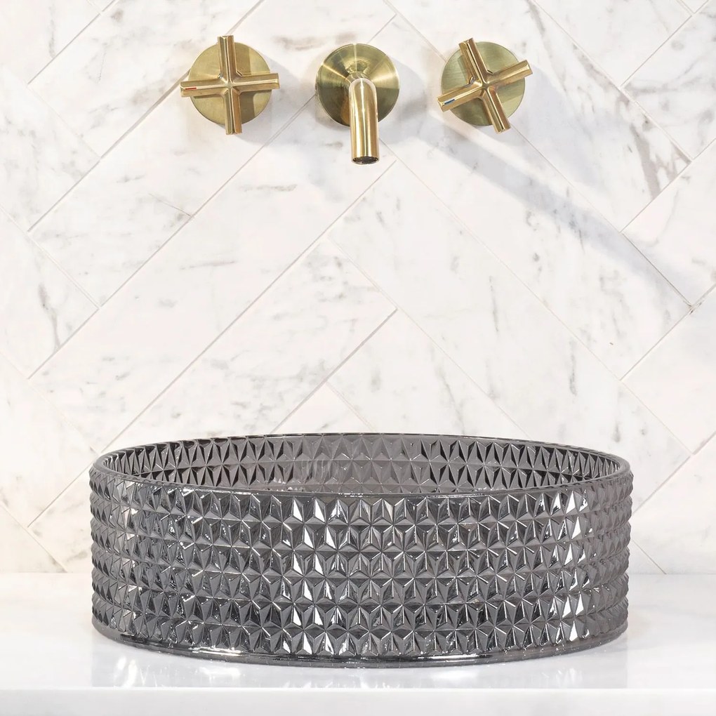 Умивалник за плот Rea Cristal 35 Black