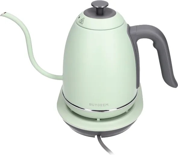 Електрическа кана Gooseneck BUYDEEM K821, 1000W, 0.8 л, Поддърждане на топло, NTC сензорна технология, LCD, Светлозелен