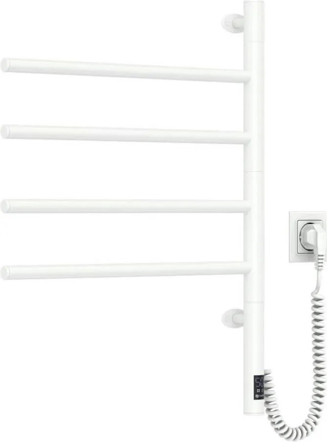 Електрически въртящ се сушилник за кърпи с термостат ARABESQUE 60W 65x49 cm бял