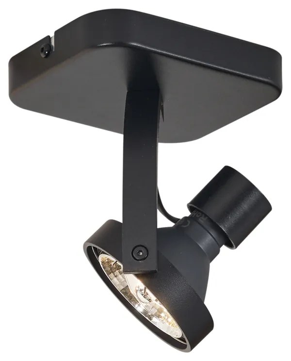 Дизайнерски плафон черен GU10 70мм въртящ се и накланящ се - Vo