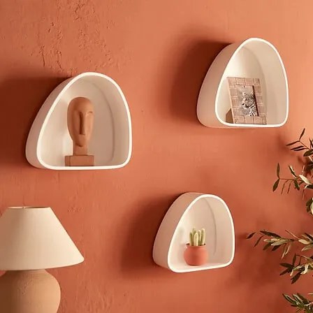 Рафт за стена atmosphera Sien, MDF, 3 бр