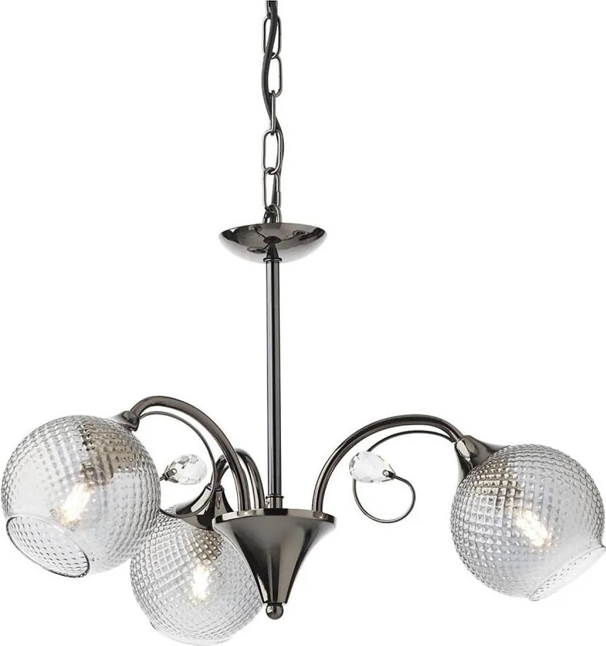 Redo 02-972 - Полилей на верига ASPERA 3xE14/28W/230V Ø 52 см черен