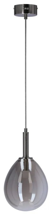 Сиво LED висящо осветително тяло със стъклен абажур Lukka – Candellux Lighting