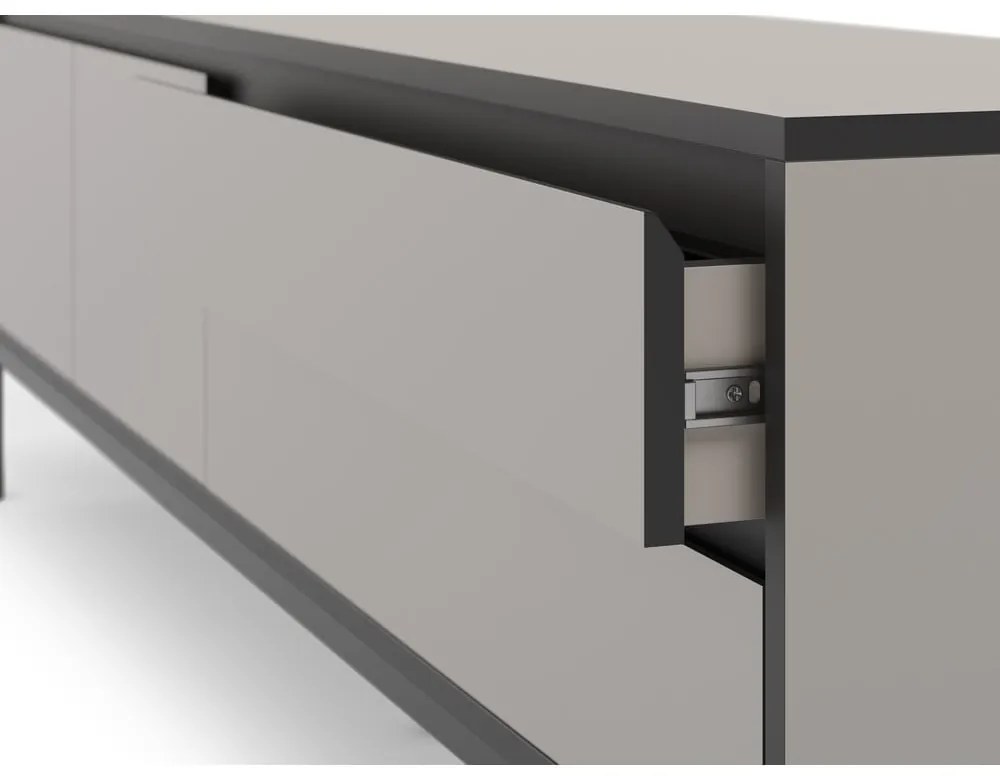 Масичка за телевизор в сиво и бежово 180x55 cm Lorenza - Marckeric