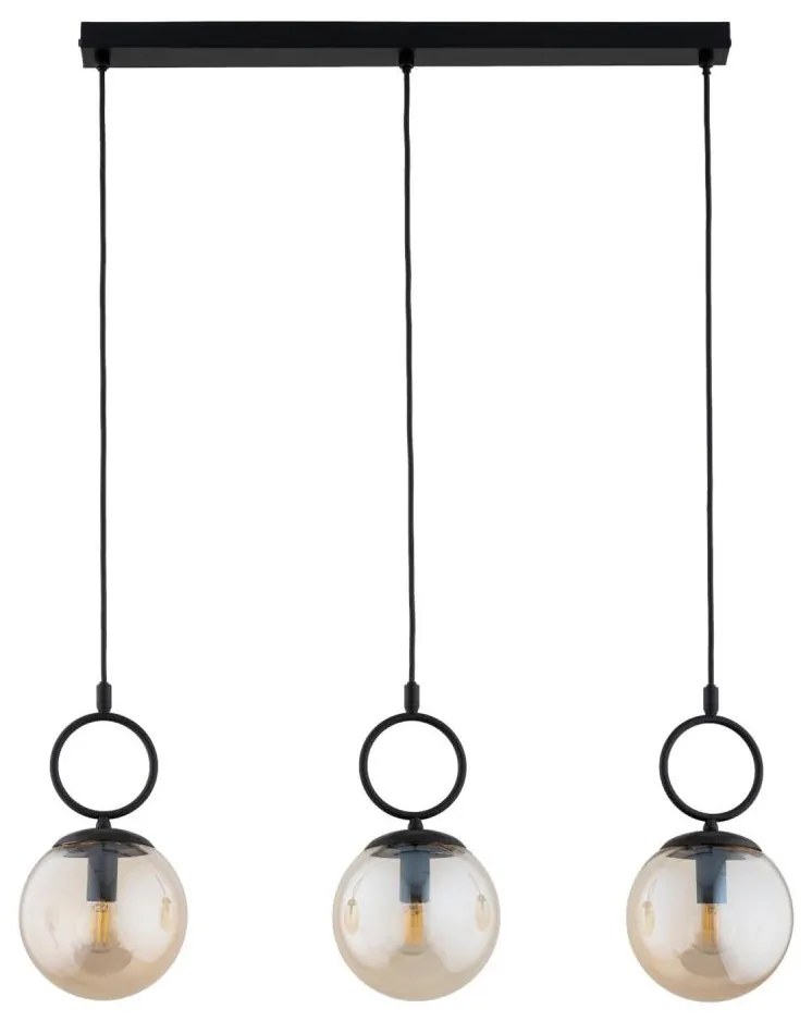 Пендел SITRO 3xE14/10W/230V черен/опушен бежов