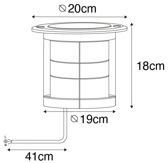 Комплект от 6 броя наземни прожектора AR111 регулируеми IP65 - Delux Honey