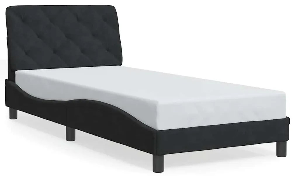 3207889 vidaXL Рамка за легло без матрак, черна, 80x200 см, кадифе