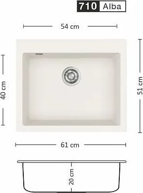 Eurolux IMPULSE 610 SI Композитна мивка за вграждане