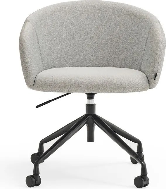 Светлосив тапициран офис стол Add – Teulat