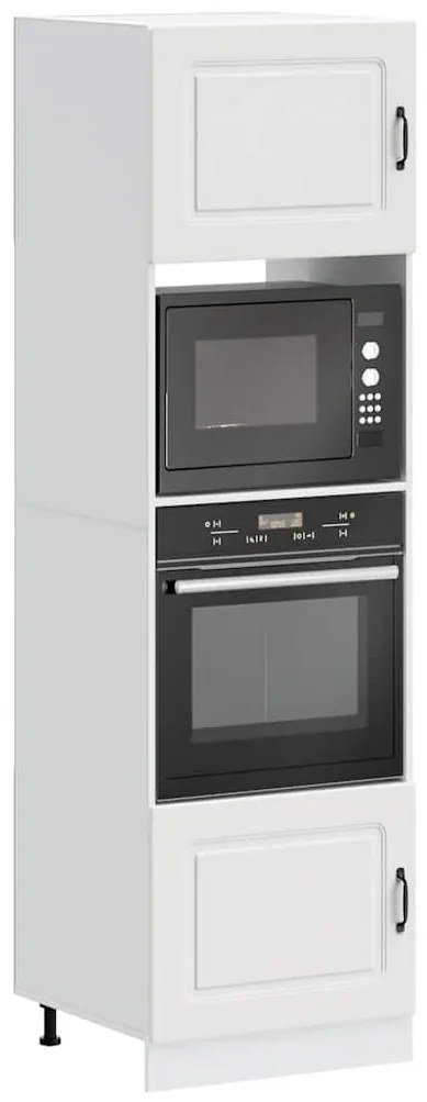 3315031 vidaXL Шкафове за фурна 2 бр Lucca, бели, инженерно дърво