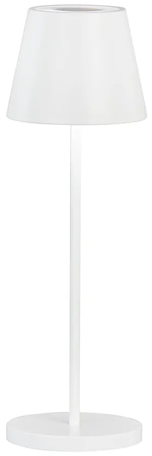 Бяла LED затъмняваща се настолна лампа с метален абажур (височина 34 cm) Cosenza 2.0 – Fischer & Honsel