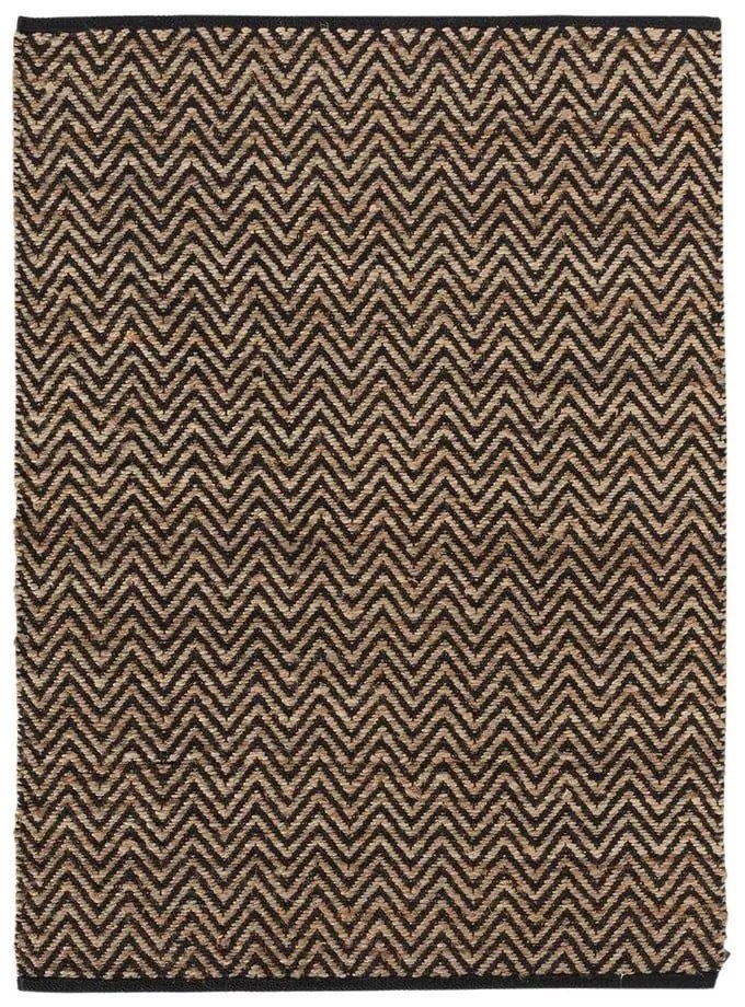 Черно-естествен килим 120x170 cm Zigzag – douceur d'intérieur