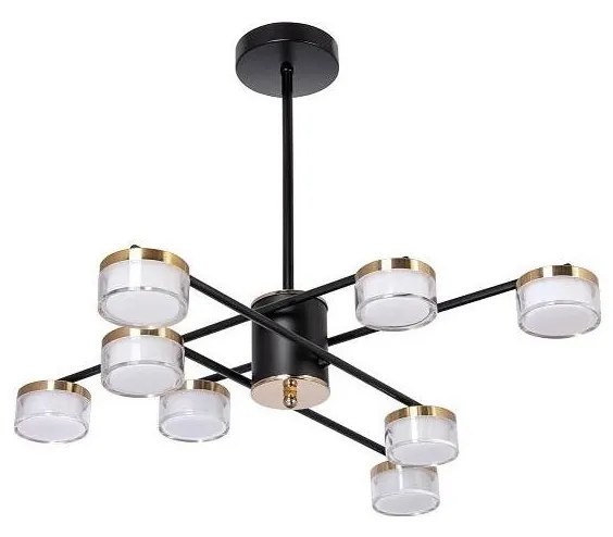 LED Полилей 8xLED/6W/230V 3000-6500K Ø 68 см златист/черен