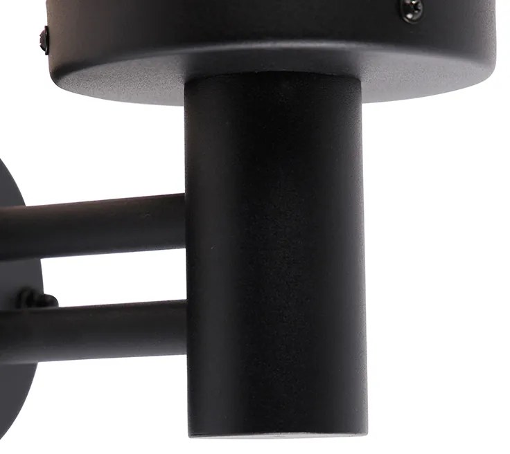 Външна стенна лампа черна с пластмаса IP44 неръждаема стомана - Sfera