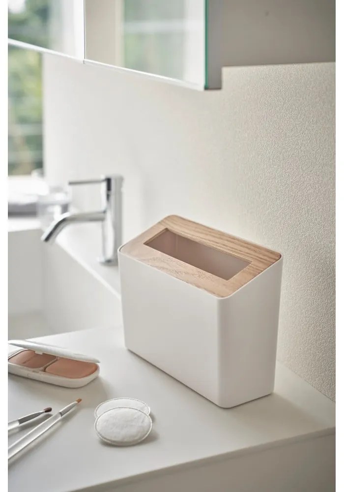 Бяло офис пластмасово кошче за боклук 2,3 l Rin – YAMAZAKI