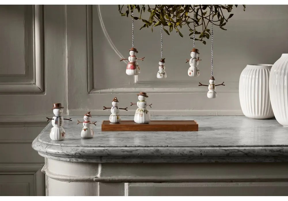 Порцеланова ръчно рисувана Коледна украса ø 4,5 cm Hammershøi Snowwife – Kähler Design