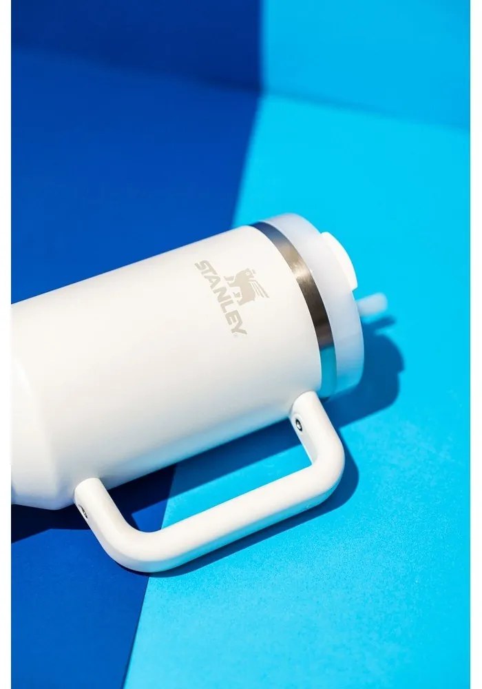 Бял термос със сламка от неръждаема стомана 1,18 l Quencher H2.0 FlowState Tumbler Frost – Stanley