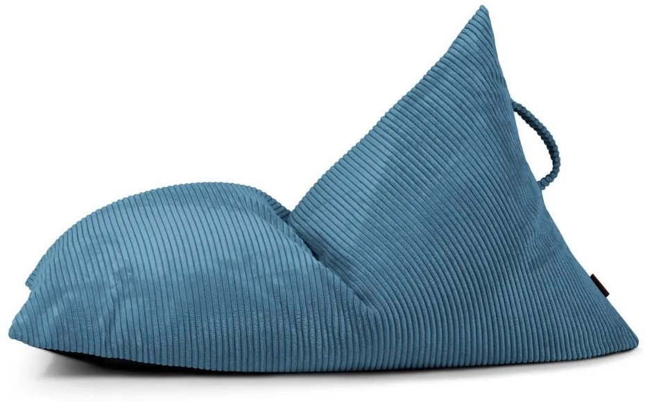 Син детски пуф от рипсено кадифе Razzy – SLOWDOWN