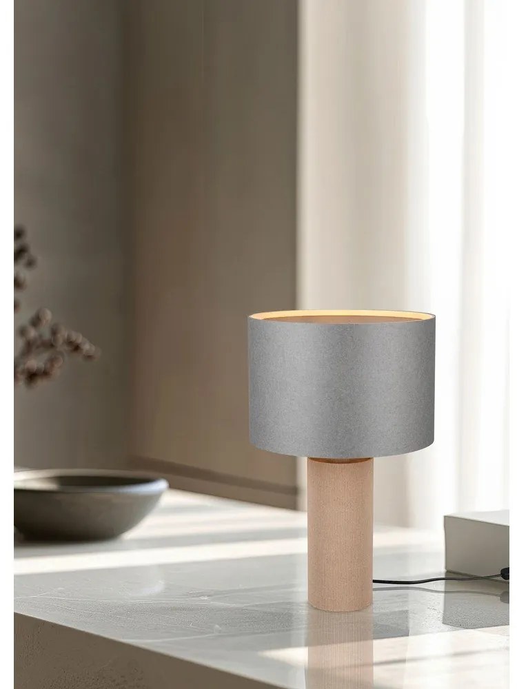 Сиво-бежова настолна лампа (височина 48 cm) Canio – Trio