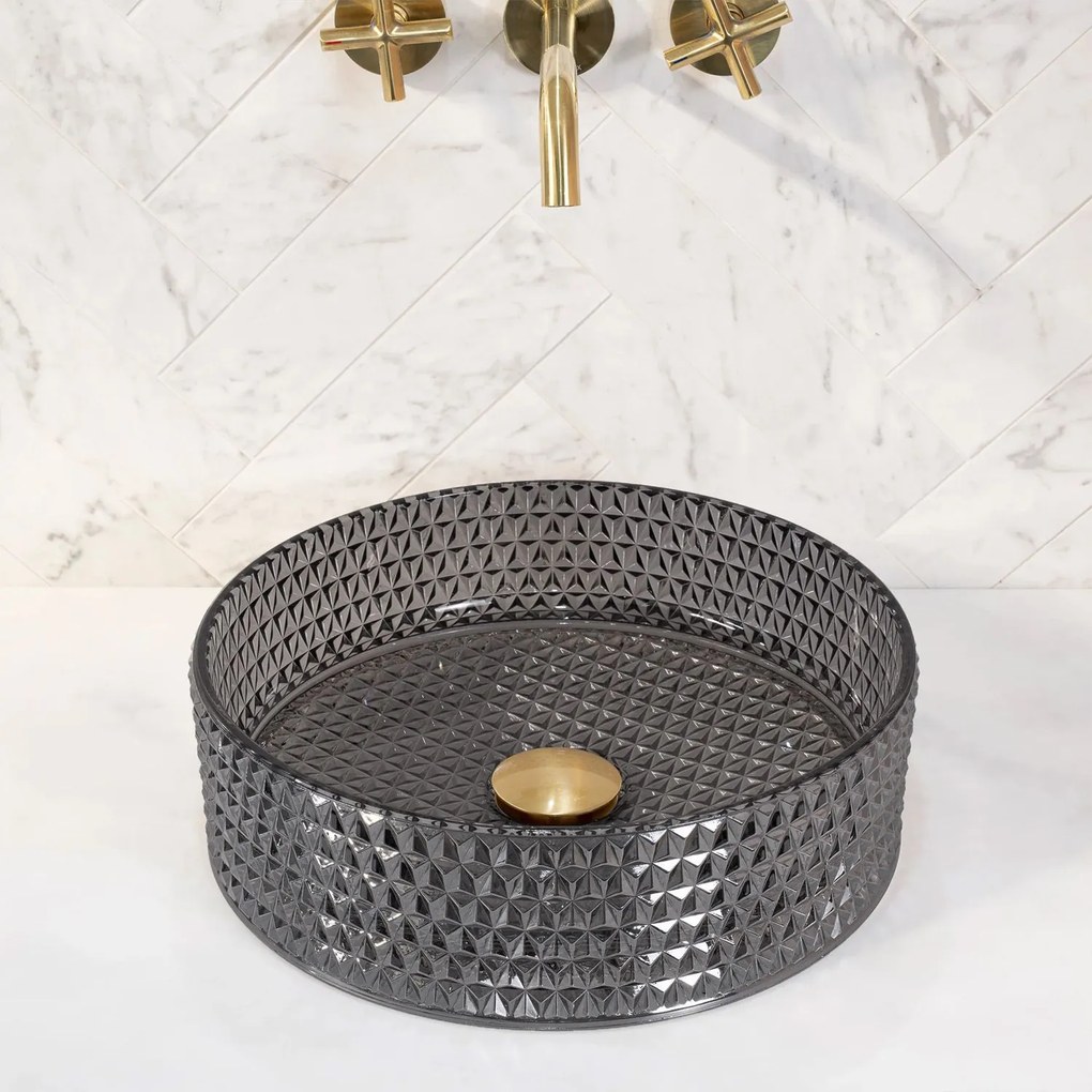 Умивалник за плот Rea Cristal 35 Black