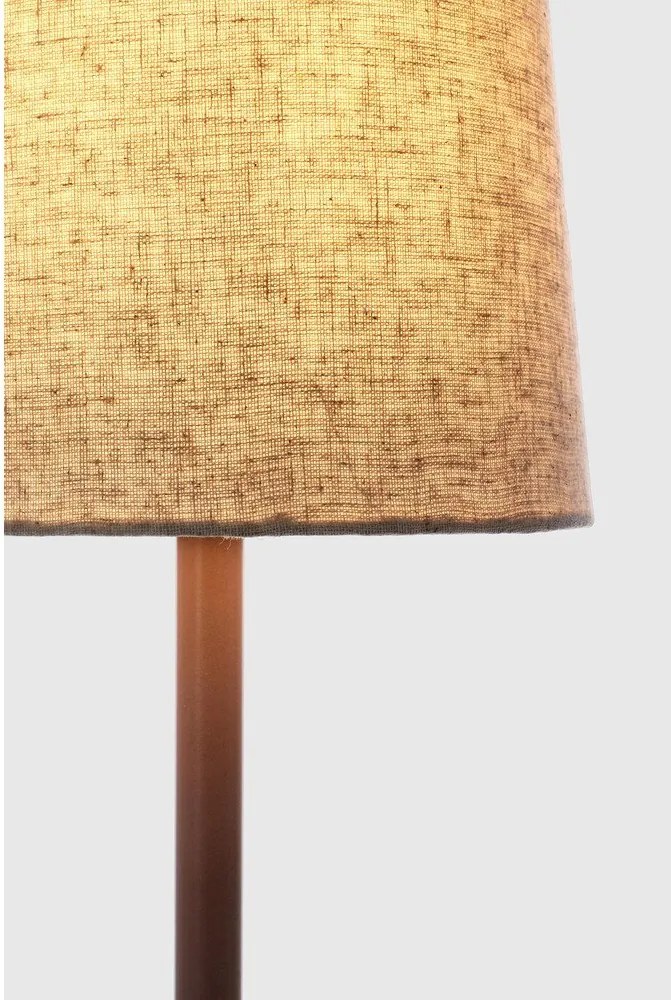 Бежова метална настолна лампа с текстилен абажур (височина 60 cm) Assam – Bizzotto