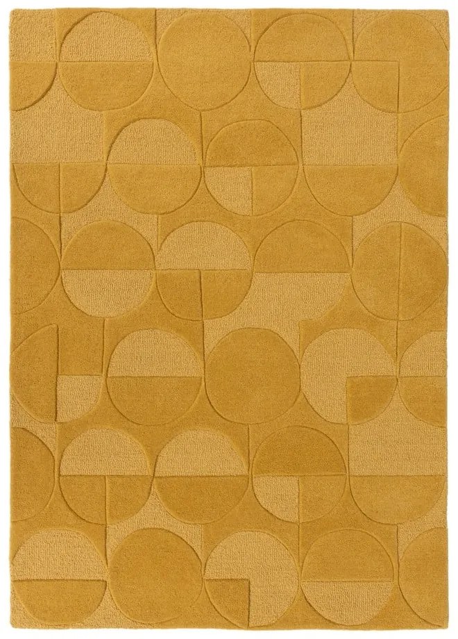 Жълт вълнен килим , 160 x 230 cm Gigi - Flair Rugs