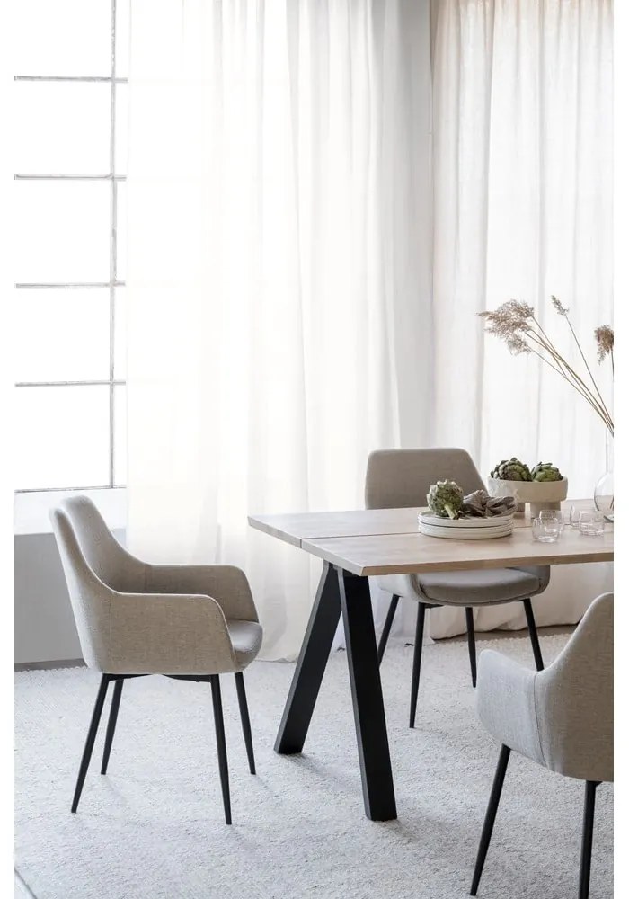 Сгъваема маса за хранене с дъбов плот 220x100 cm Carradale - Rowico