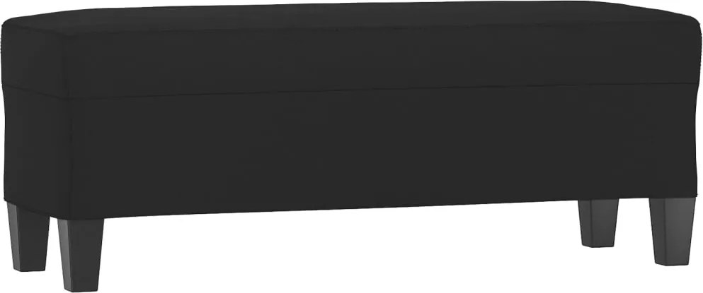 349468 vidaXL Пейка, черен, 100x35x41 см, микрофибърен плат