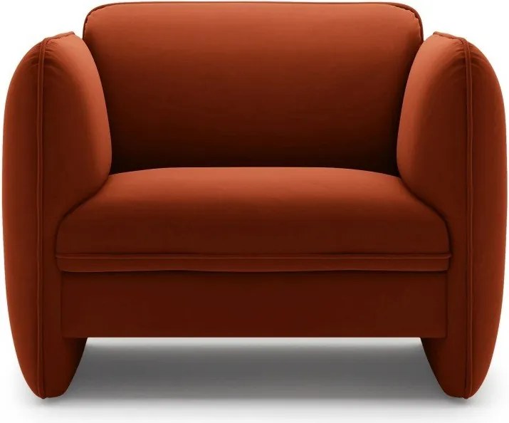 Кадифено кресло в тухлен цвят Georgia – Micadoni
