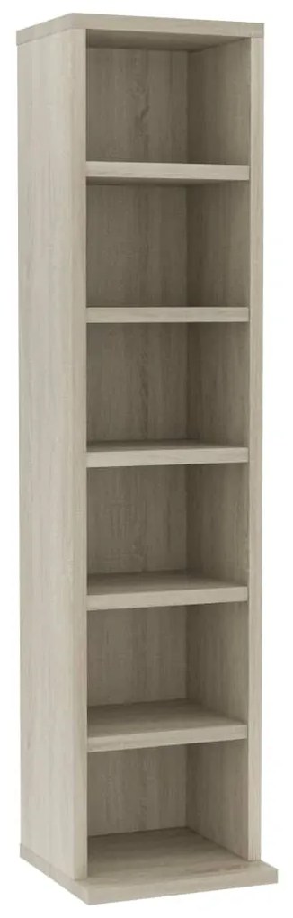 800354 vidaXL Етажерка за дискове, сонома дъб, 21x20x88 см, инженерно дърво