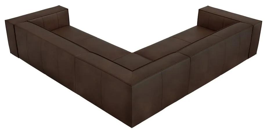 Ъглов диван от тъмнокафява кожа (променлива) Madame - Windsor &amp; Co Sofas