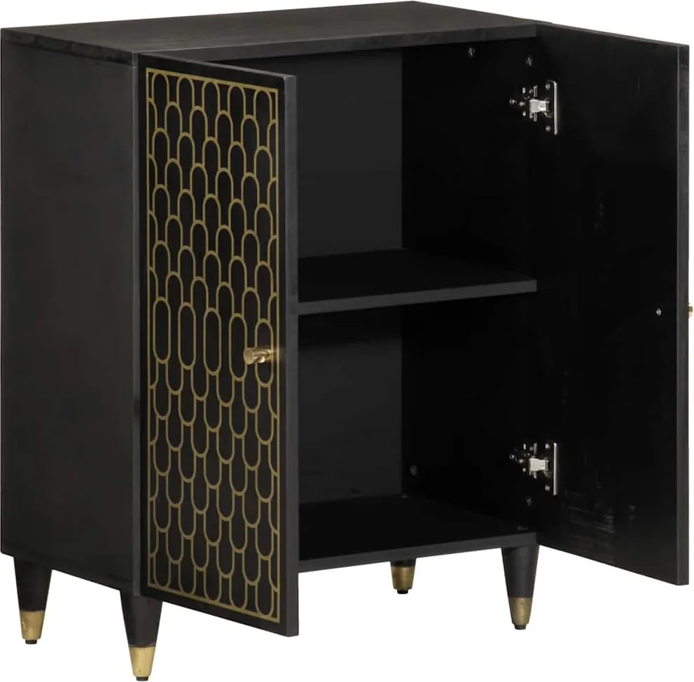 358322 vidaXL Страничен шкаф 60x33x75 см манго масивно дърво